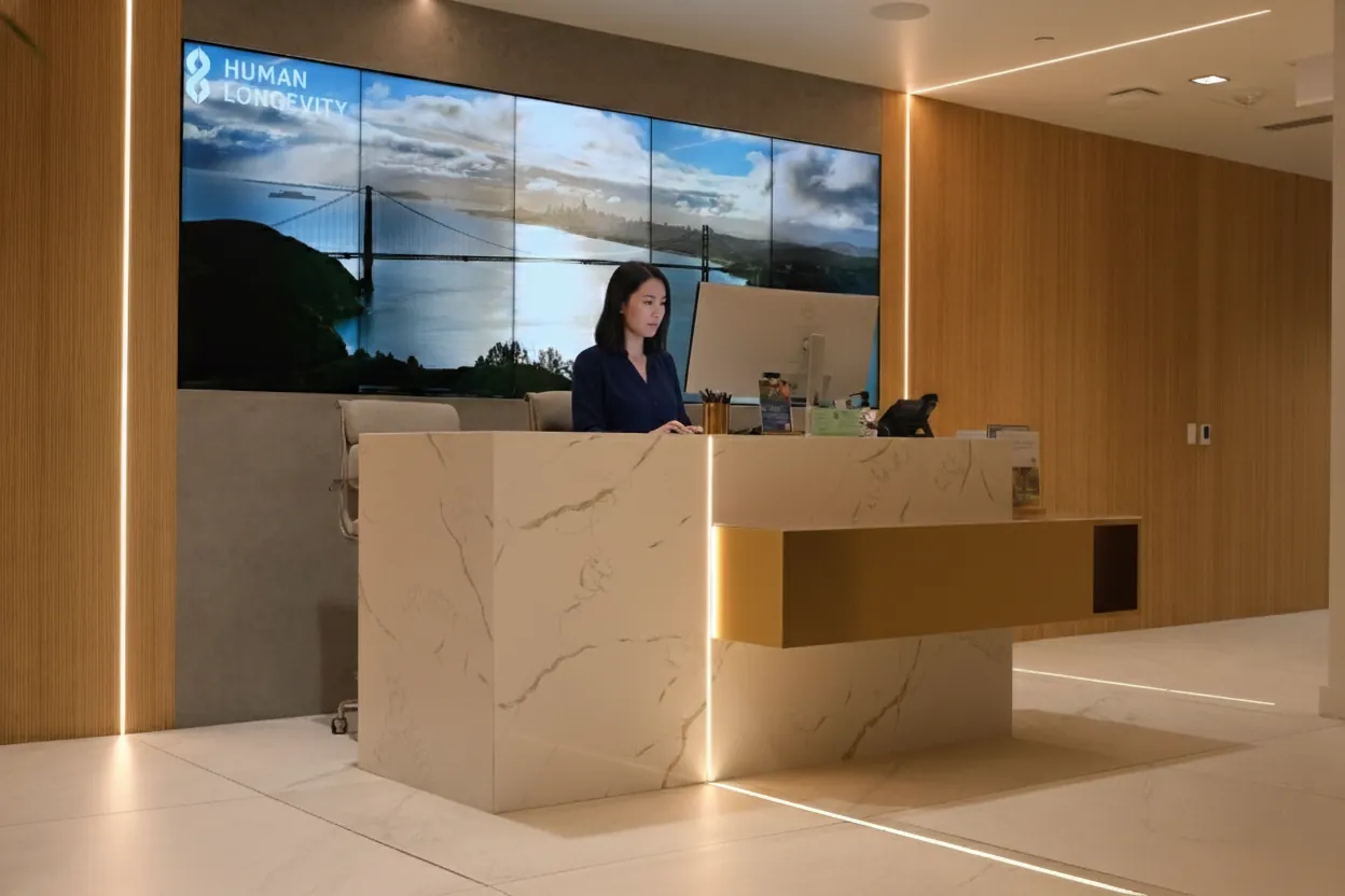 Human Longevity reception desk