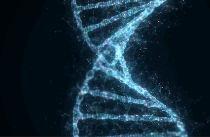 gene on black background